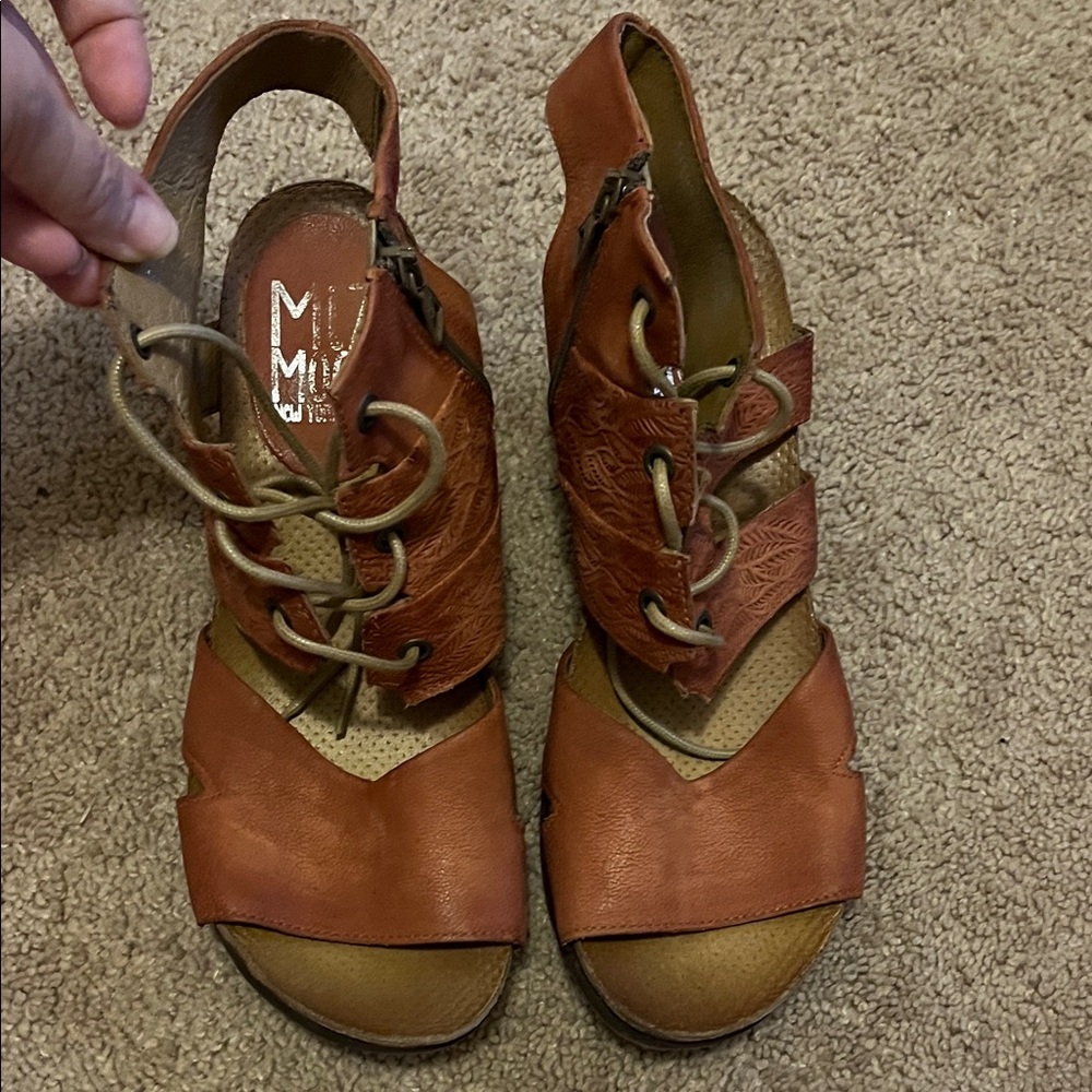 Miz Mooz Brown Leather Women's Sandals